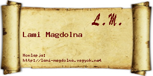 Lami Magdolna névjegykártya
